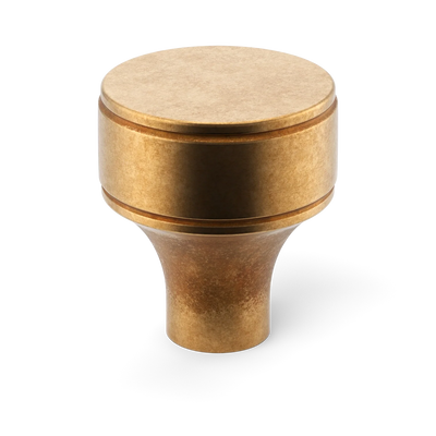 Armac Martin Barwick Plain Cabinet Knob in 25mm / Burnished Brass
