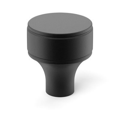 Armac Martin Barwick Plain Cabinet Knob in 25mm / Matt Black Lacquered