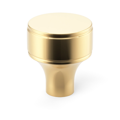 Armac Martin Barwick Plain Cabinet Knob in 25mm / Polished Brass Unlacquered