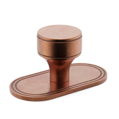 Armac Martin Barwick Plain Cabinet Knob with Backplate in 25mm / Aged Copper