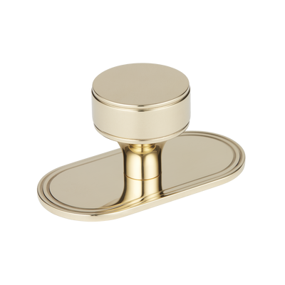 Armac Martin Barwick Plain Cabinet Knob with Backplate
