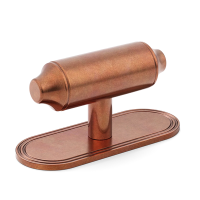 Armac Martin Barwick Plain T-bar Handle with Backplate Plain in 79mm / Aged Copper