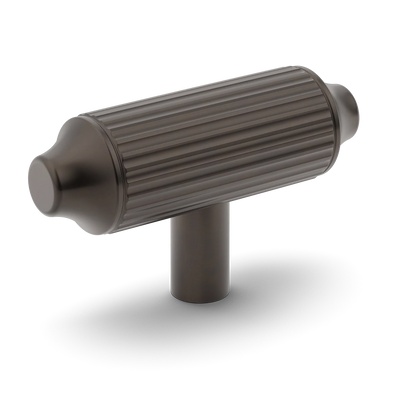 Armac Martin Barwick Ridged T-bar Handle in 79mm / Dark Bronze