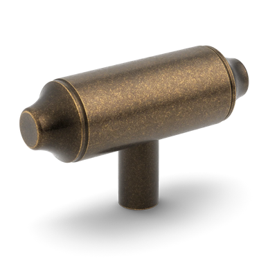 Armac Martin Barwick Plain T-bar Handle in 79mm / Dark Aged Brass