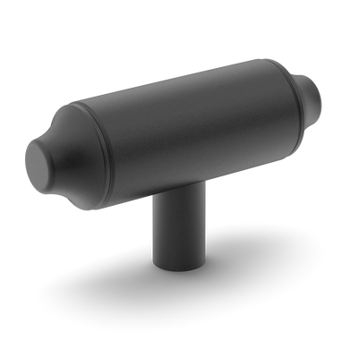 Armac Martin Barwick Plain T-bar Handle in 79mm / Matt Black Lacquered