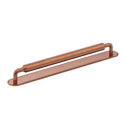 Armac Martin Barwick Plain Appliance Pull with Backplate in 384mm / Aged Copper