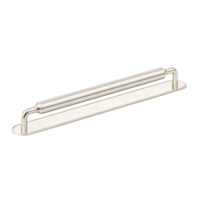 Armac Martin Barwick Plain Appliance Pull with Backplate in 384mm / Barrelled Nickel Plate
