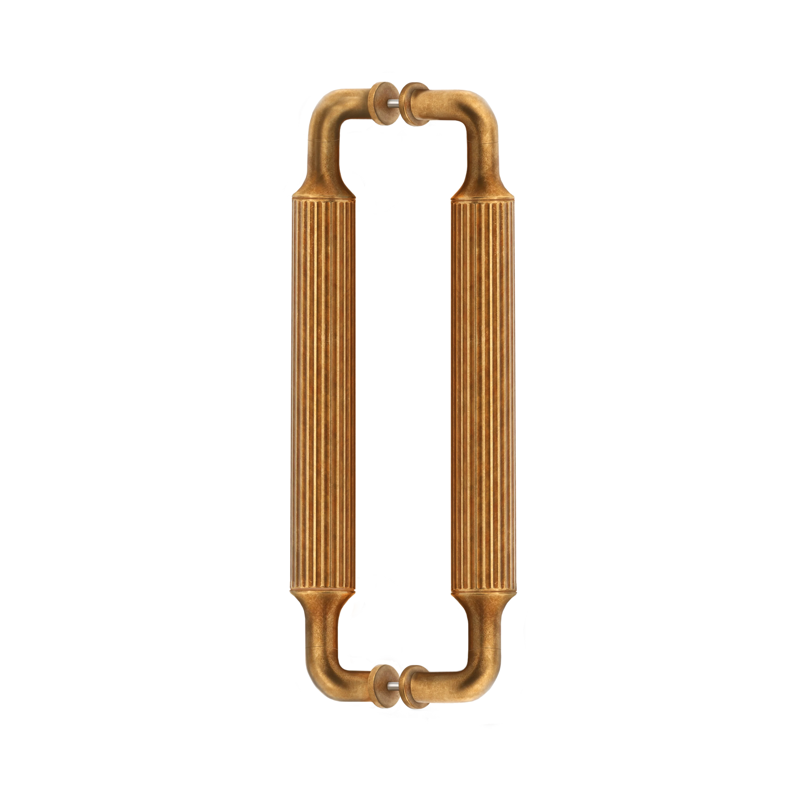 Armac Martin Barwick Ridged Back to Back Pull Handles in 224mm / Burnished Brass
