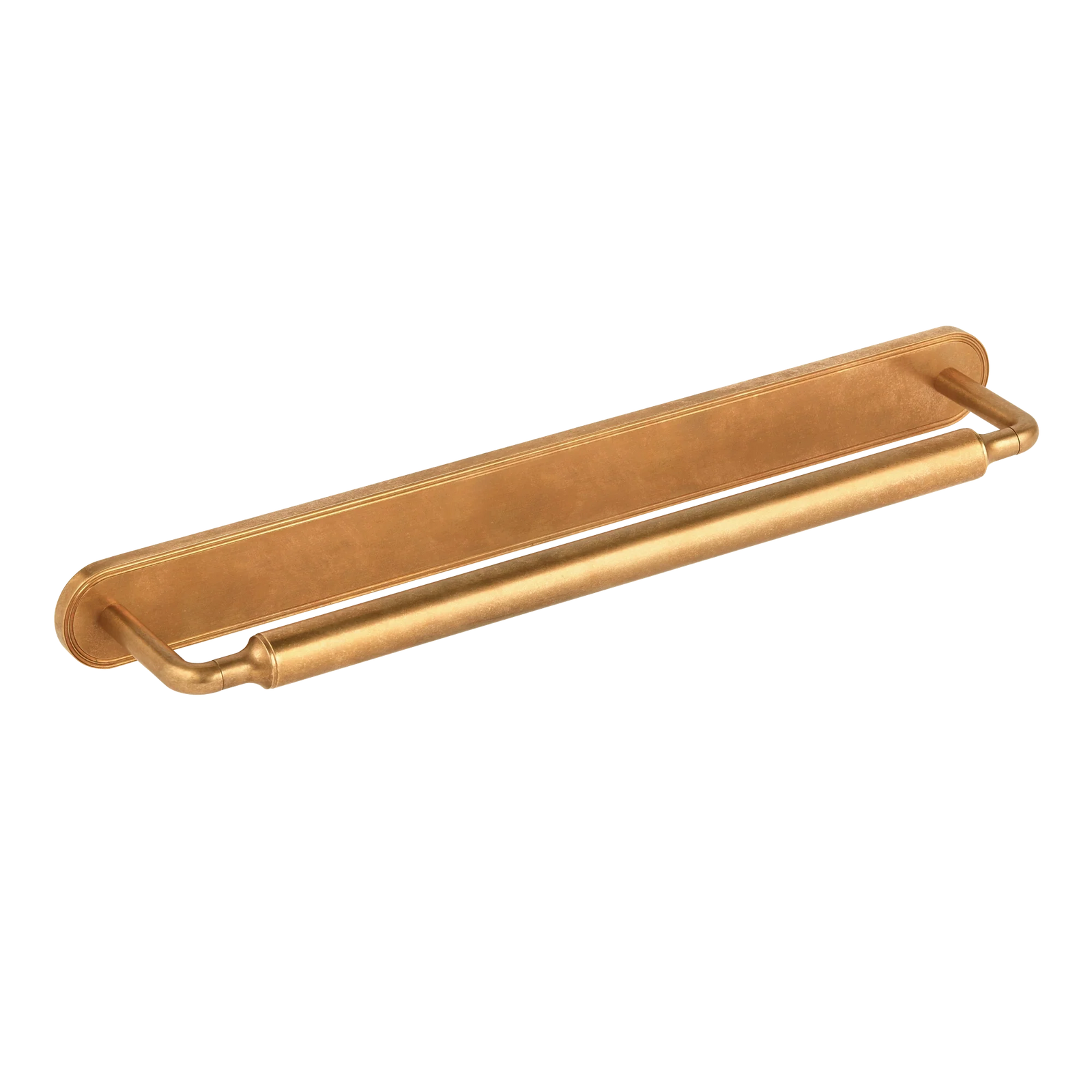 Armac Martin Barwick Plain Bath Towel Rail with Backplate in 450mm / Polished Brass Unlacquered