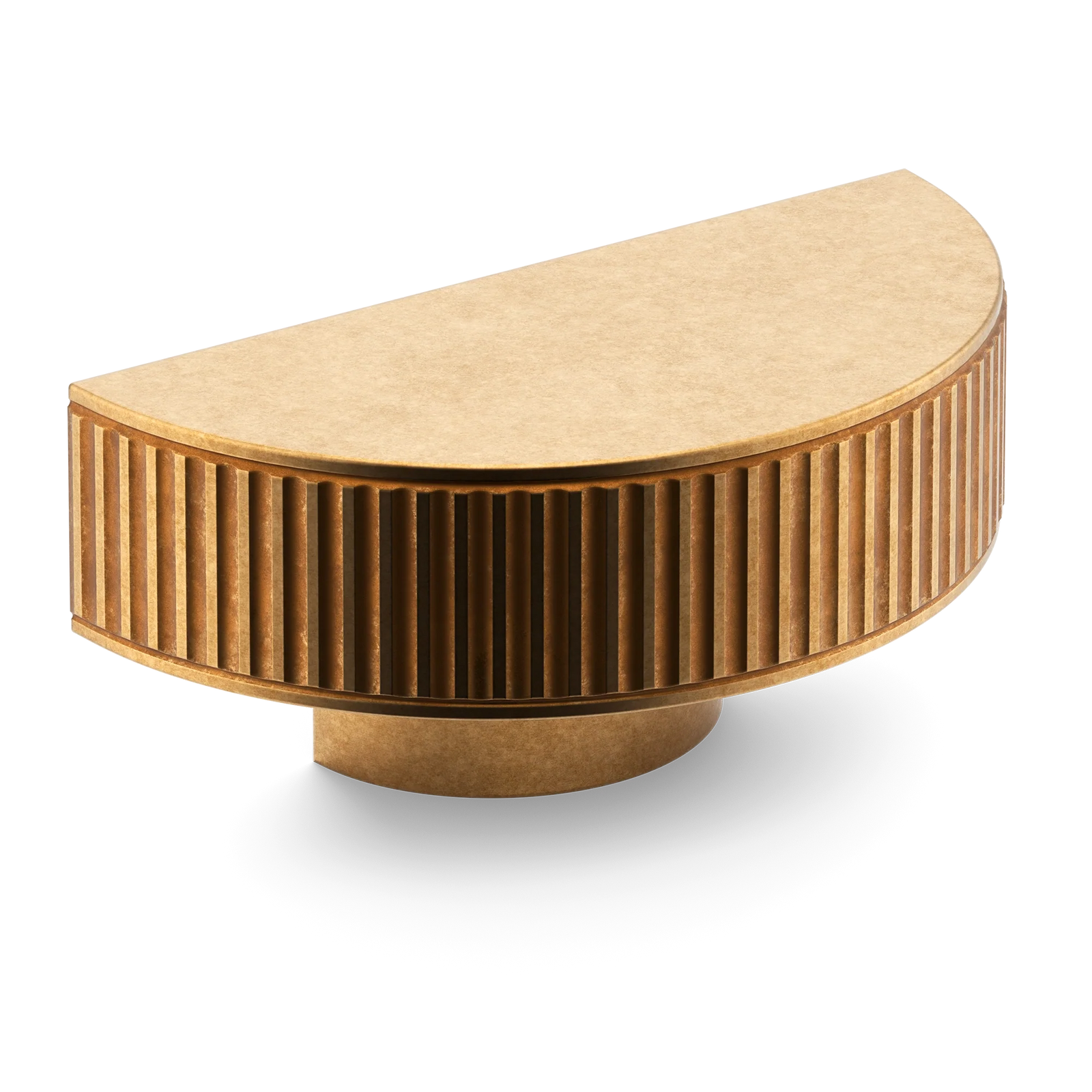 Armac Martin Barwick Ridged D-pull Handle in 100mm / Burnished Brass