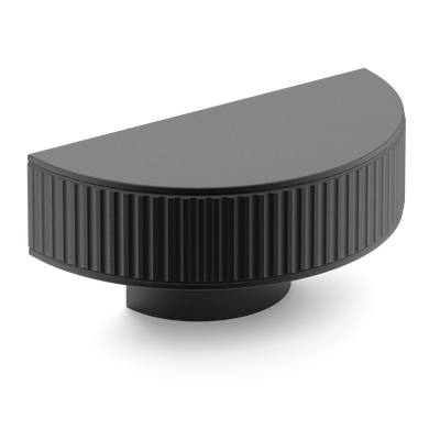 Armac Martin Barwick Ridged D-pull Handle in 100mm / Matt Black Lacquered