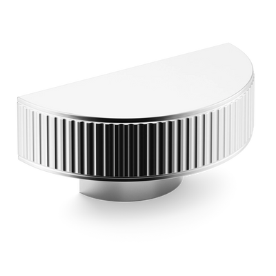 Armac Martin Barwick Ridged D-pull Handle in 100mm / Polished Chrome Plate