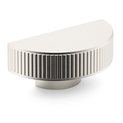 Armac Martin Barwick Ridged D-pull Handle in 100mm / Satin Nickel Plate