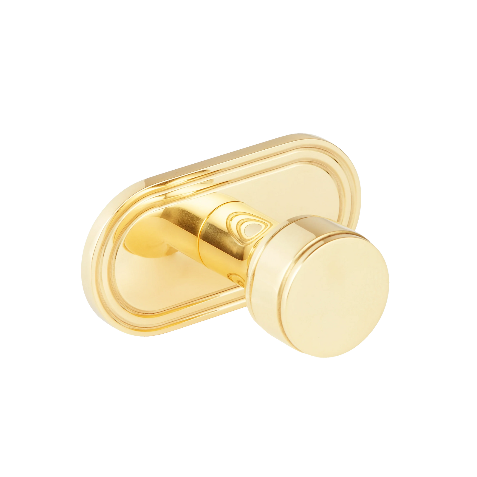 Armac Martin Barwick Plain Robe Hook with Backplate in 22mm / Polished Brass Unlacquered