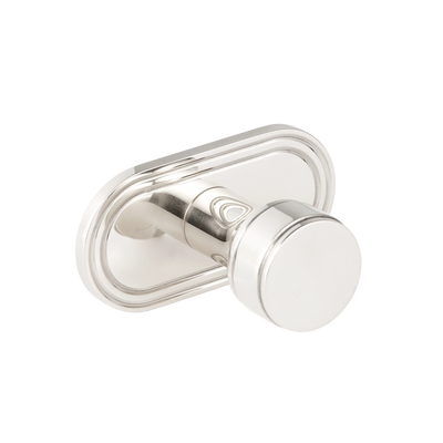 Armac Martin Barwick Plain Robe Hook with Backplate in 22mm / Polished Nickel Plate
