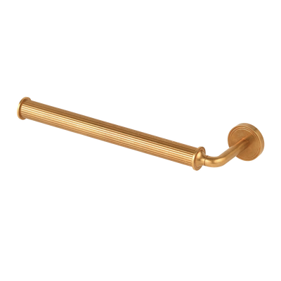 Armac Martin Barwick Plain Hand Towel Rail in 270mm / Left Hand / Polished Brass Unlacquered