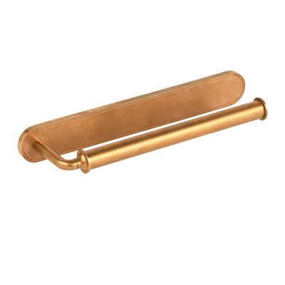 Armac Martin Barwick Plain Hand Towel Rail with Backplate in 270mm / Right Hand / Polished Brass Unlacquered