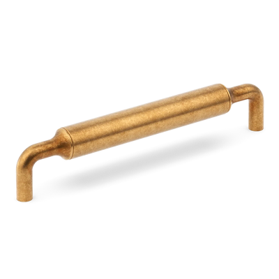 Armac Martin Barwick Plain Cabinet Pull Handle in 128mm / Burnished Brass