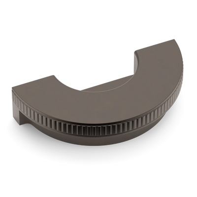 Armac Martin Barwick Ridged Recessed Pull in 100mm / Dark Bronze