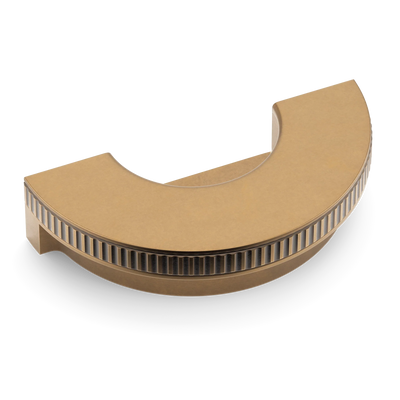 Armac Martin Barwick Ridged Recessed Pull in 100mm / Fine English Antique