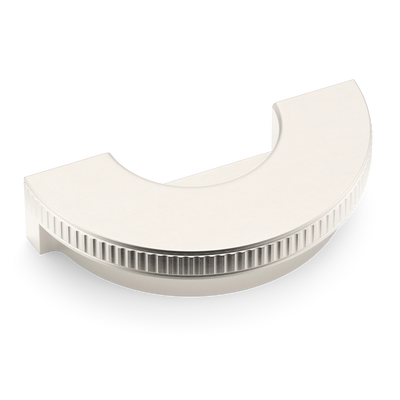 Armac Martin Barwick Ridged Recessed Pull in 100mm / Satin Nickel Plate