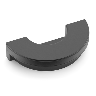 Armac Martin Barwick Plain Recessed Pull in 100mm / Matt Black Lacquered
