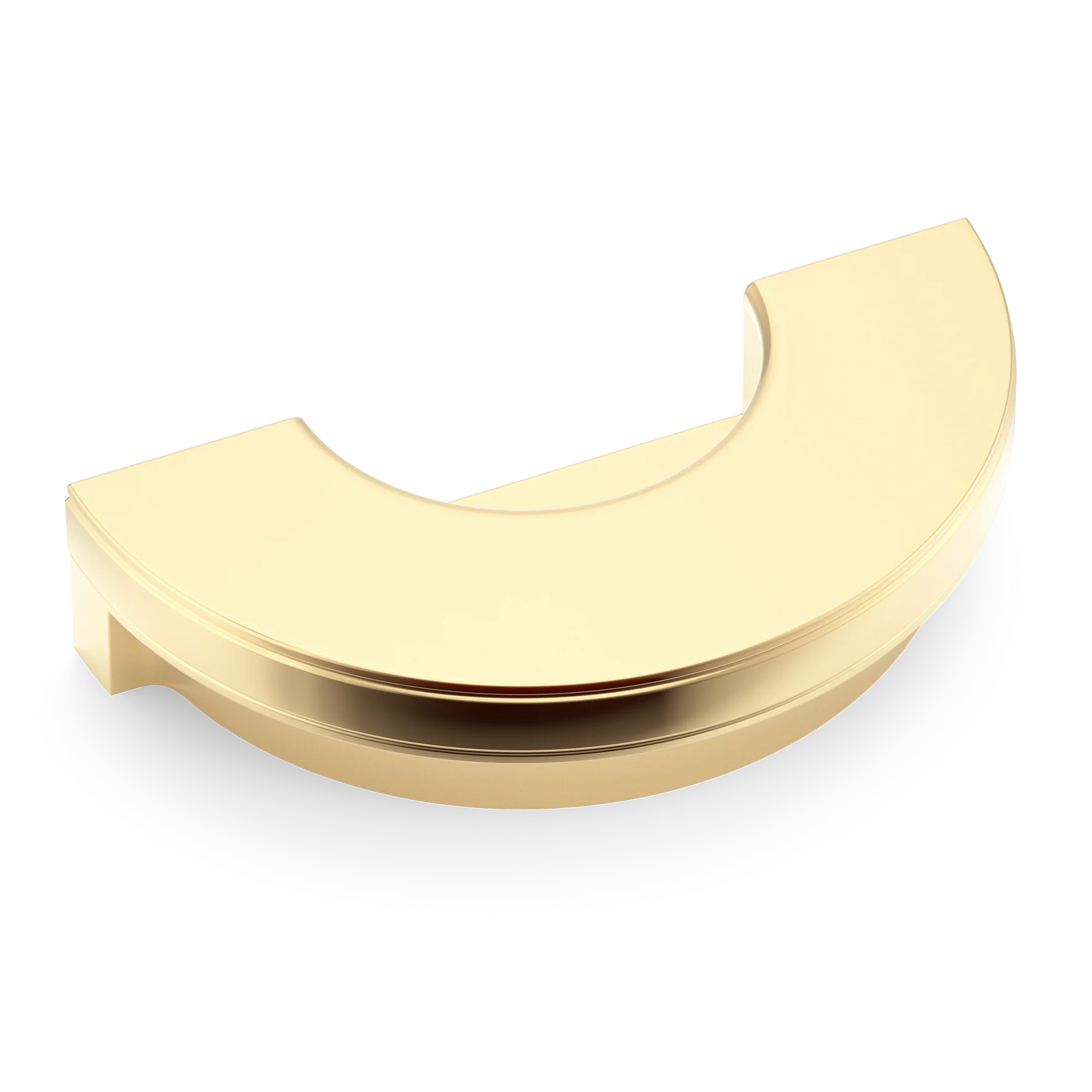 Armac Martin Barwick Plain Recessed Pull in 100mm / Polished Brass Unlacquered