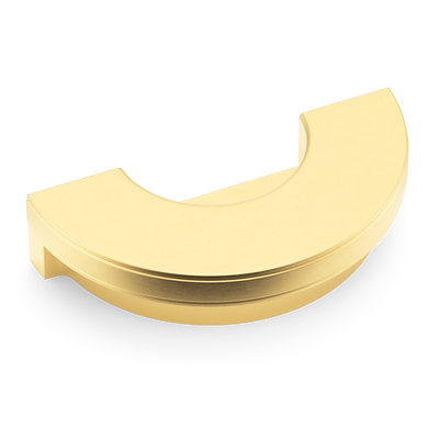 Armac Martin Barwick Plain Recessed Pull in 100mm / Satin Brass Lacquered