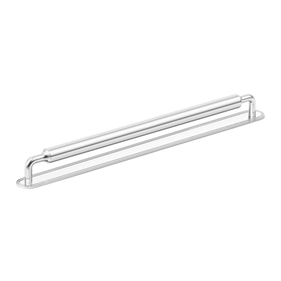 Armac Martin Barwick Slim Plain Appliance Pull with Backplate in 384mm / Polished Chrome Plate