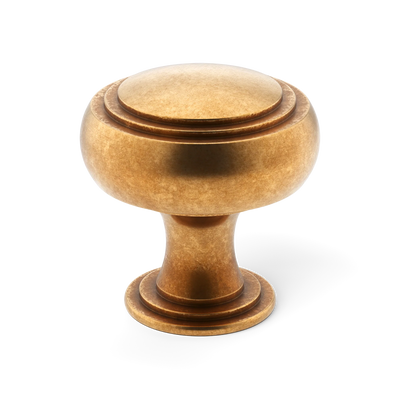 Armac Martin Carlton Cabinet Knob in 25mm / Burnished Brass