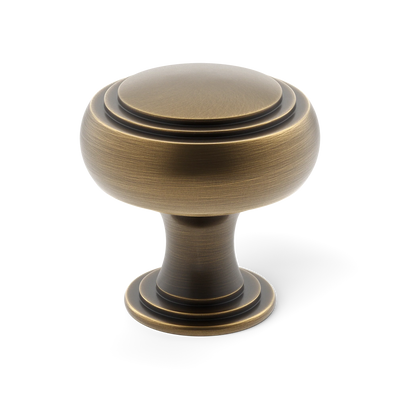 Armac Martin Carlton Cabinet Knob in 25mm / Satin Antique Satin Lacquered