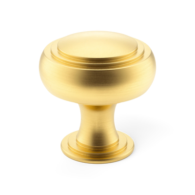 Armac Martin Carlton Cabinet Knob in 25mm / Satin Brass Lacquered