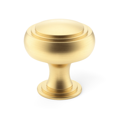 Armac Martin Carlton Cabinet Knob in 25mm / Satin Brass Unlacquered