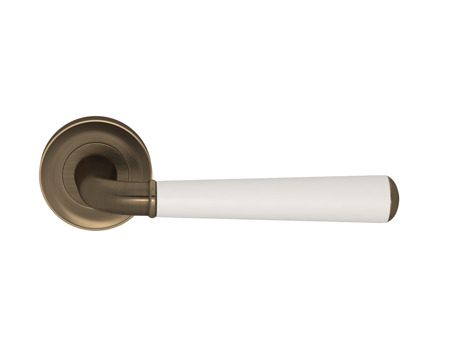 Tube Stitch out Goose Neck Combination Leather (Passage Pair - 2 3/8 tubular latch)