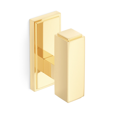 Armac Martin Claremont Wall Hook in 51mm / Polished Brass Unlacquered