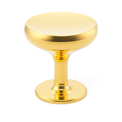 Armac Martin Colmore Cabinet Knob in 27mm / Polished Brass Lacquered