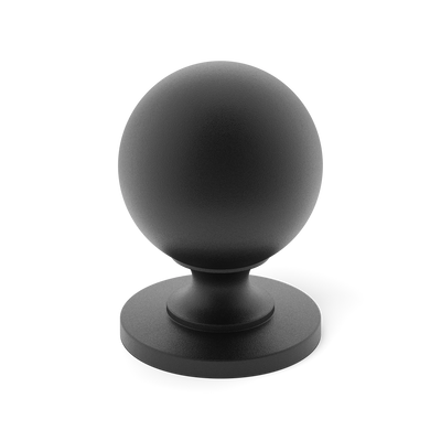 Armac Martin Cotswold Ball Cabinet Knob in 19mm / Matt Black Lacquered