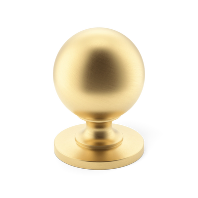 Armac Martin Cotswold Ball Cabinet Knob in 19mm / Satin Brass Unlacquered