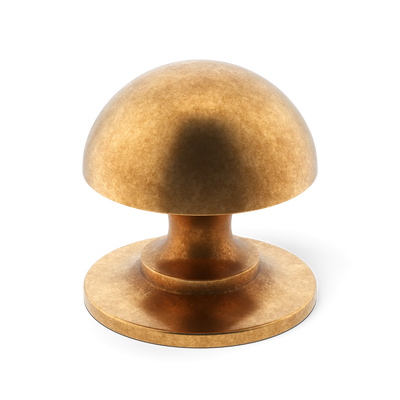 Armac Martin Cotswold Mushroom Cabinet Knob in 19mm / Burnished Brass