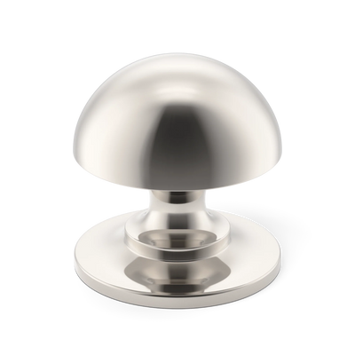 Armac Martin Cotswold Mushroom Cabinet Knob in 19mm / Polished Nickel Plate
