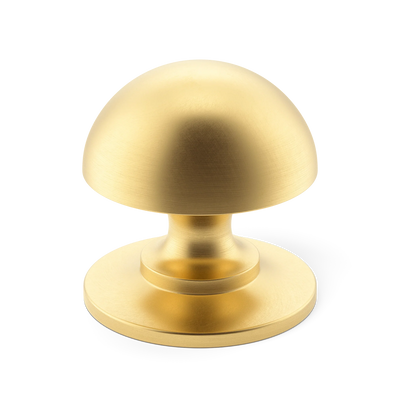 Armac Martin Cotswold Mushroom Cabinet Knob in 19mm / Satin Brass Satin Lacquered