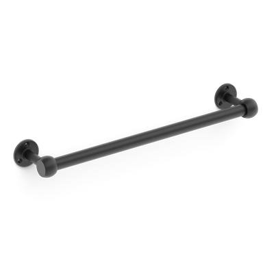 Armac Martin Cotswold Slim Bath Towel Rail in 500mm / Matt Black Lacquered