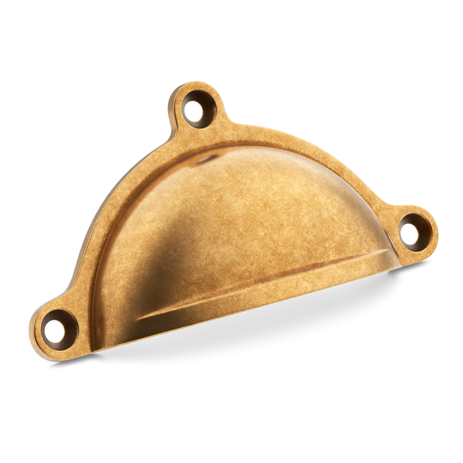 Armac Martin Cotswold Drawer Cup Pull in 98mm / Burnished Brass