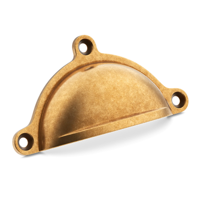 Armac Martin Cotswold Drawer Cup Pull in 98mm / Burnished Brass