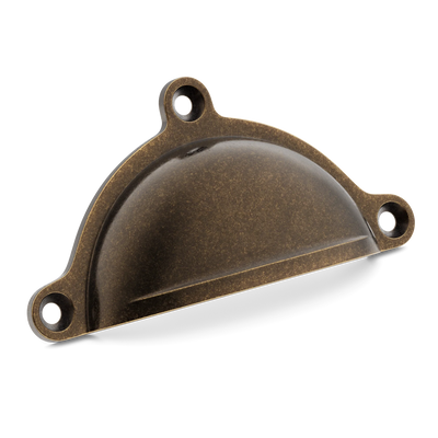 Armac Martin Cotswold Drawer Cup Pull in 98mm / Dark Aged Brass