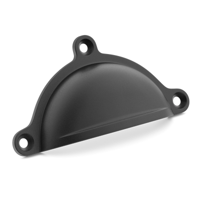 Armac Martin Cotswold Drawer Cup Pull in 98mm / Matt Black Lacquered