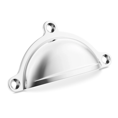 Armac Martin Cotswold Drawer Cup Pull in 98mm / Polished Chrome Plate