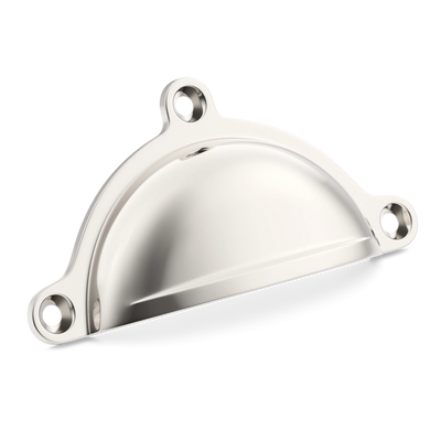 Armac Martin Cotswold Drawer Cup Pull in 98mm / Polished Nickel Plate