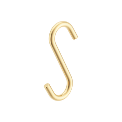 Armac Martin Cotswold Slim S Hook in Polished Brass Unlacquered