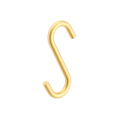 Armac Martin Cotswold Slim S Hook in Satin Brass Lacquered
